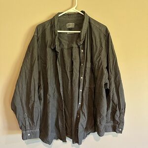 Women’s button down grey 4x longsleeved shirt